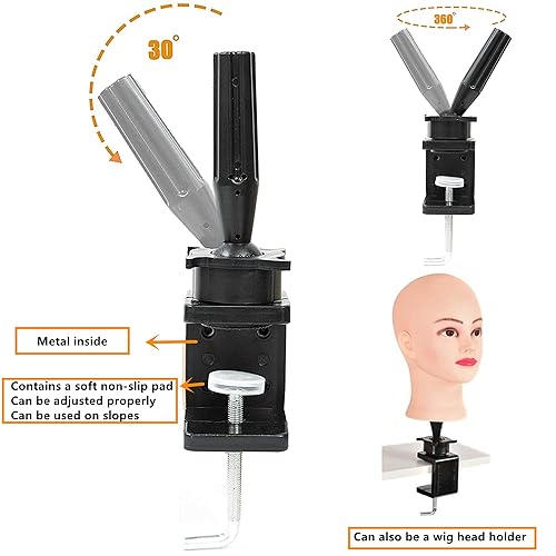 Miniatura 6 de Kit de mano de práctica para uñas acrílicas, mano falsa para uñas postizas, mano de práctica y soporte de abrazadera en C, mano de maniquí para kit