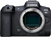 Canon EOS R5 Mirrorless Camera Body: 45MP Full-Frame Sensor, 8K RAW Video, 20fps Burst, Dual Pixel AF II, RF Mount