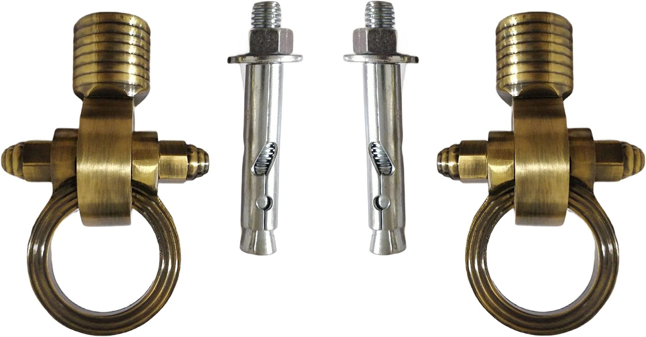 kaushalendraKaushalendra Heavy-Duty Brass Bearing Kada with Fastener - Supports up to 320 kg (Includes Fastener and Brass Kada Piece 02)