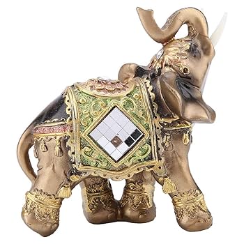 タイ製 金の象の装飾品 新品 Amazon.co.jp: Grannerton 樹脂工芸品タイの象金飾り象 ホーム