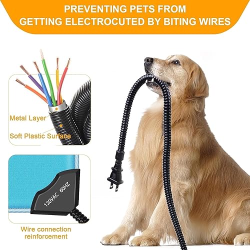 Miniatura 3 de stohot Almohadilla térmica para mascotas al aire libre para perros y gatos, tapete de calentamiento con termostato, protección contra