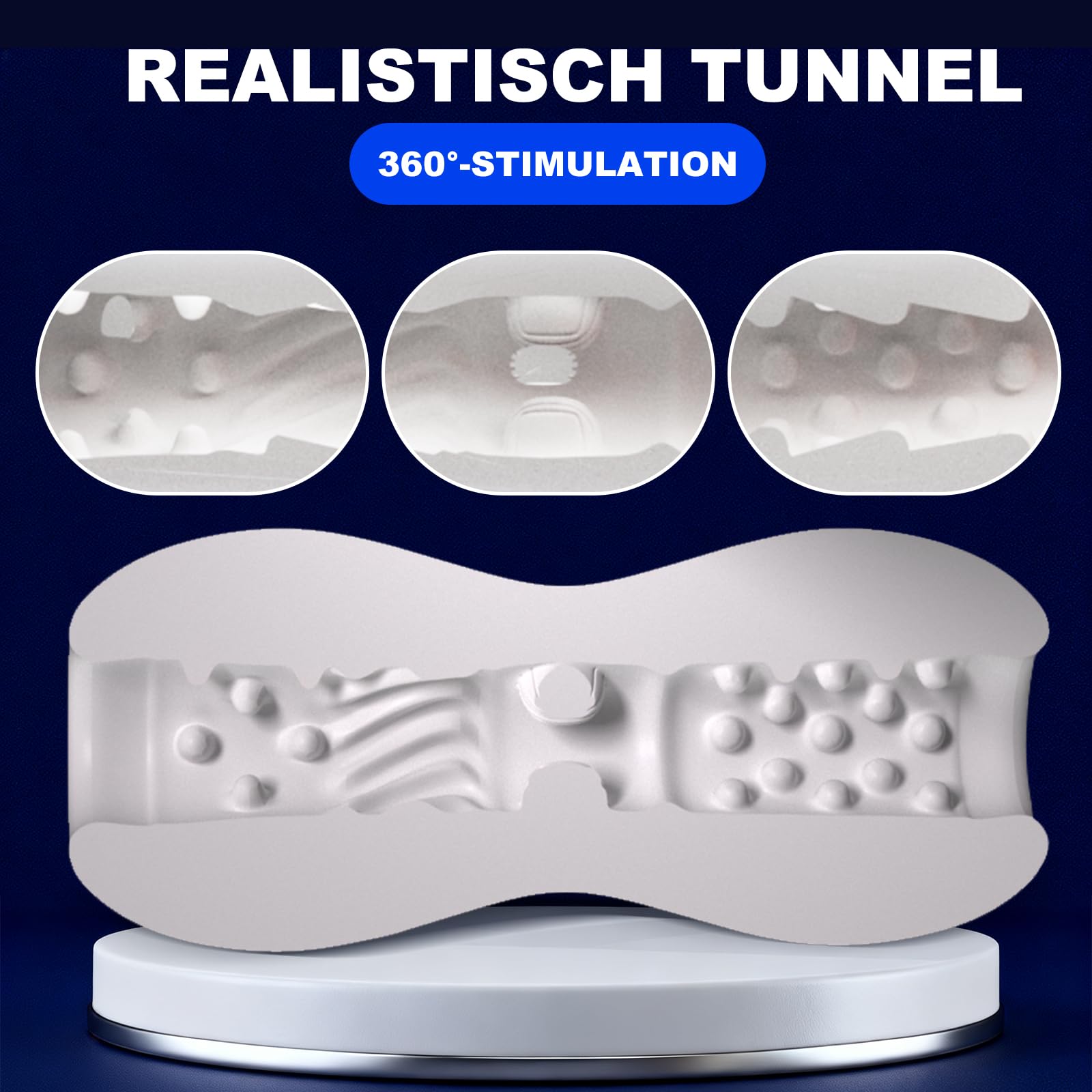 Masturbatore Uomo - Masturbatori Maschili Ultra Elastico Toy con 3D Vagina Finta, Pompino Giocattoli Sessuali, Manuale Objet per Uomini, Masturbatore per Pene Sexytoys Uomo Pocket Pussy
