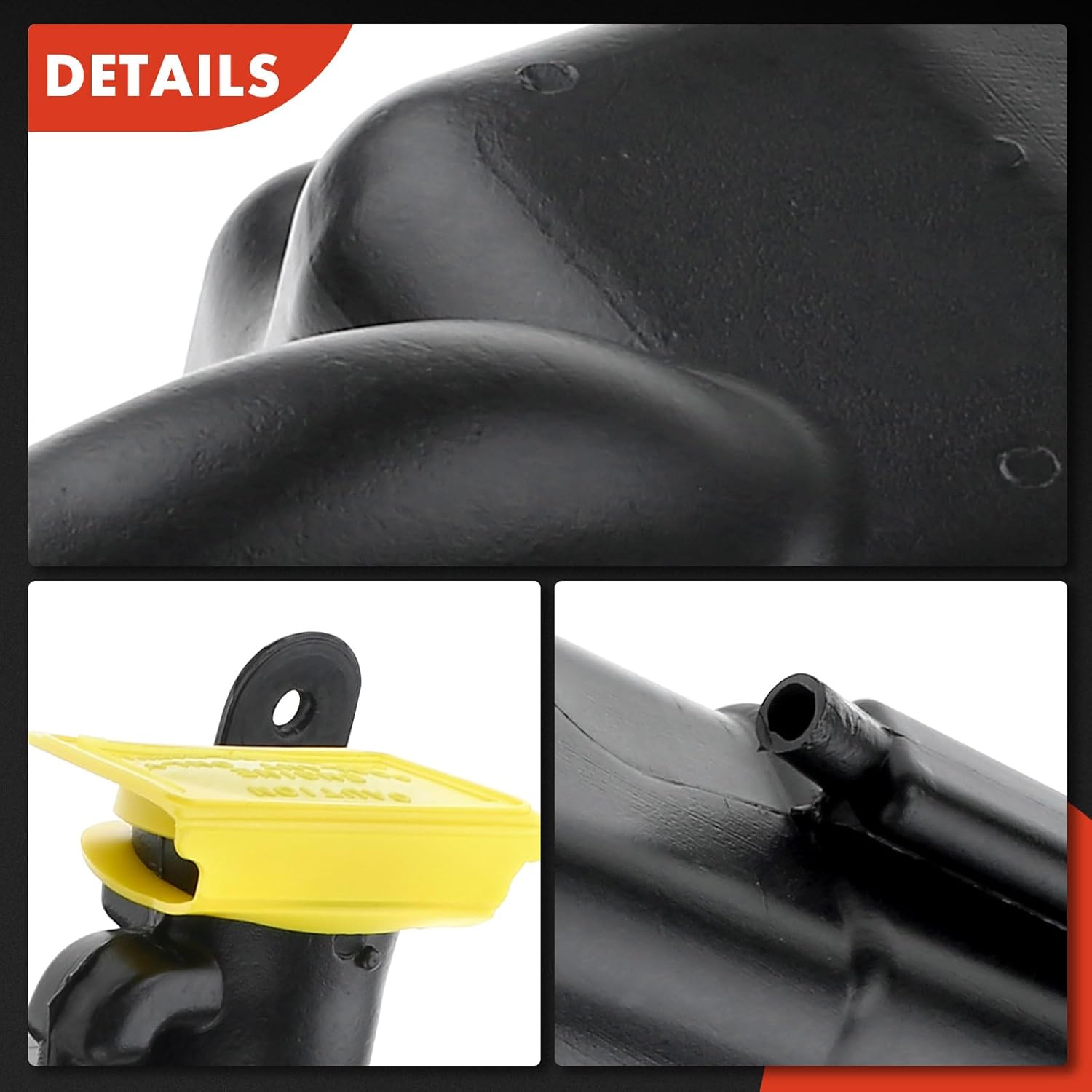 A-Premium Engine Coolant Overflow Recovery Reservoir Tank [with Cap] Compatible with Dodge Dakota 1999, Durango 1998-1999, 2.5L 3.9L 5.2L 5.9L, Petrol - Front Side