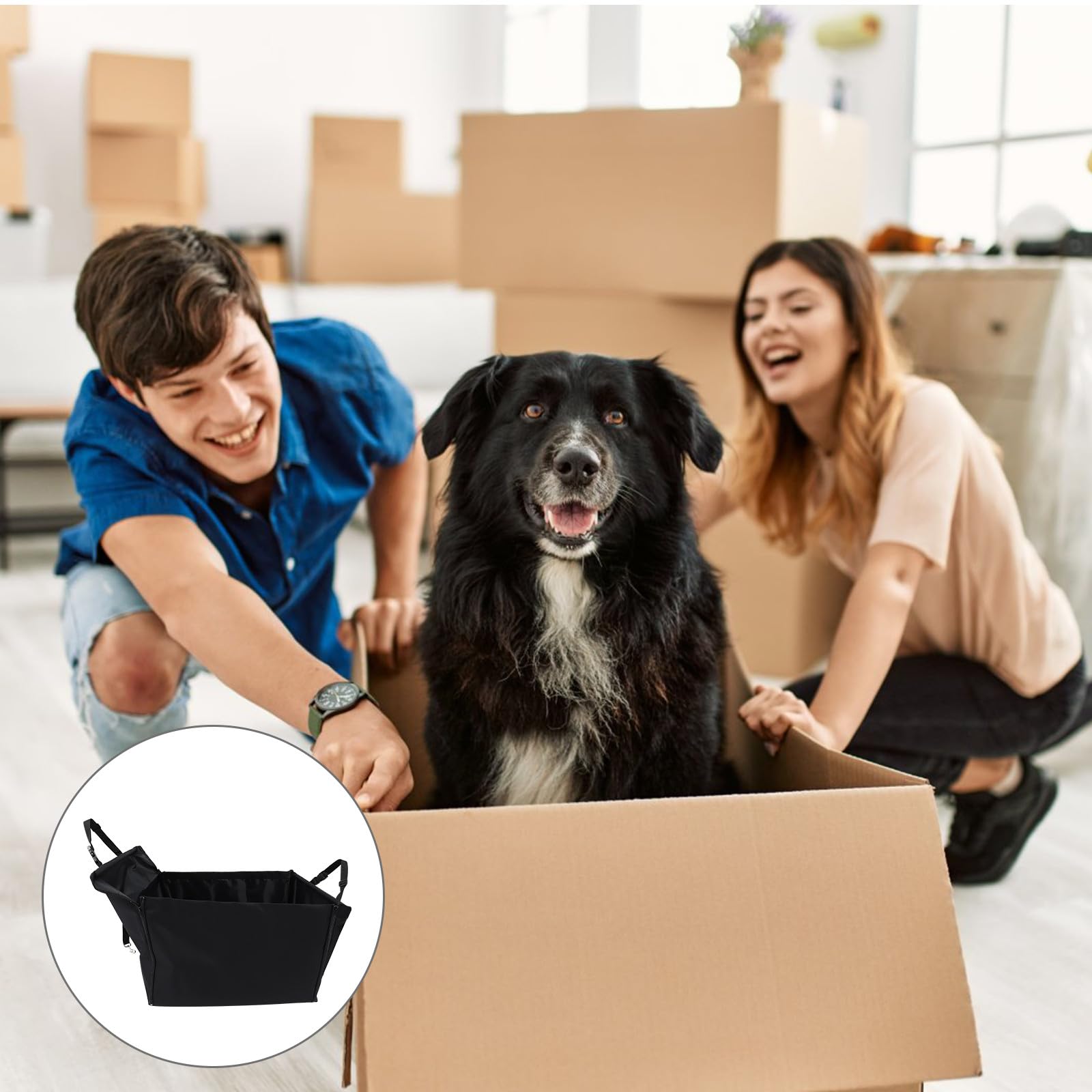 Veemoon Coussin Auto en Tissu Oxford Respirant de Sécurité Robuste Rehausseur Noir pour Chien pour Voyage et Conduite
