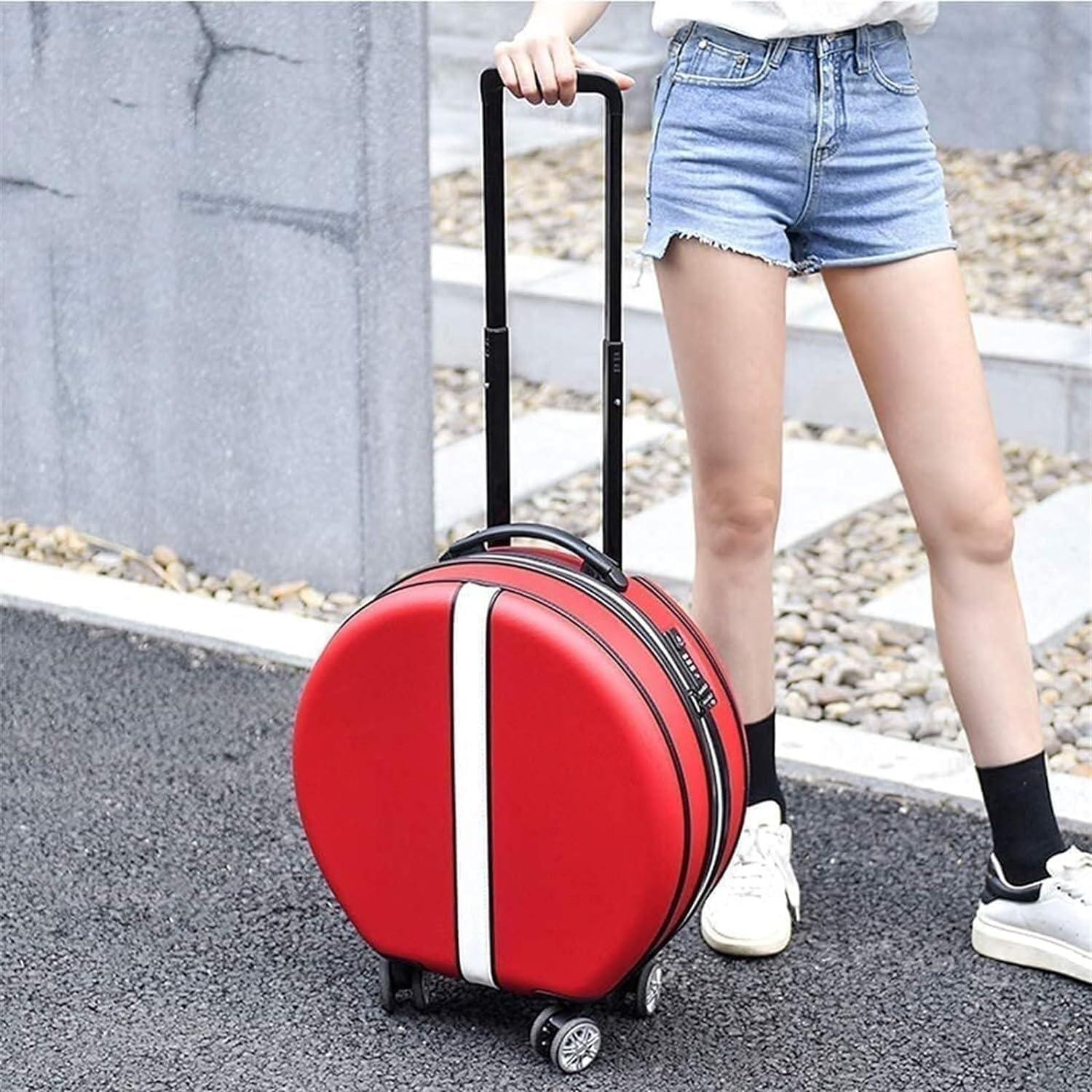 Maleta Equipaje de facturación Equipaje de Mano de 18 Pulgadas Maletas Redondas Maleta con Ruedas Equipaje portátil Aprobado para más de 100 aerolíneas Bolsas de Viaje