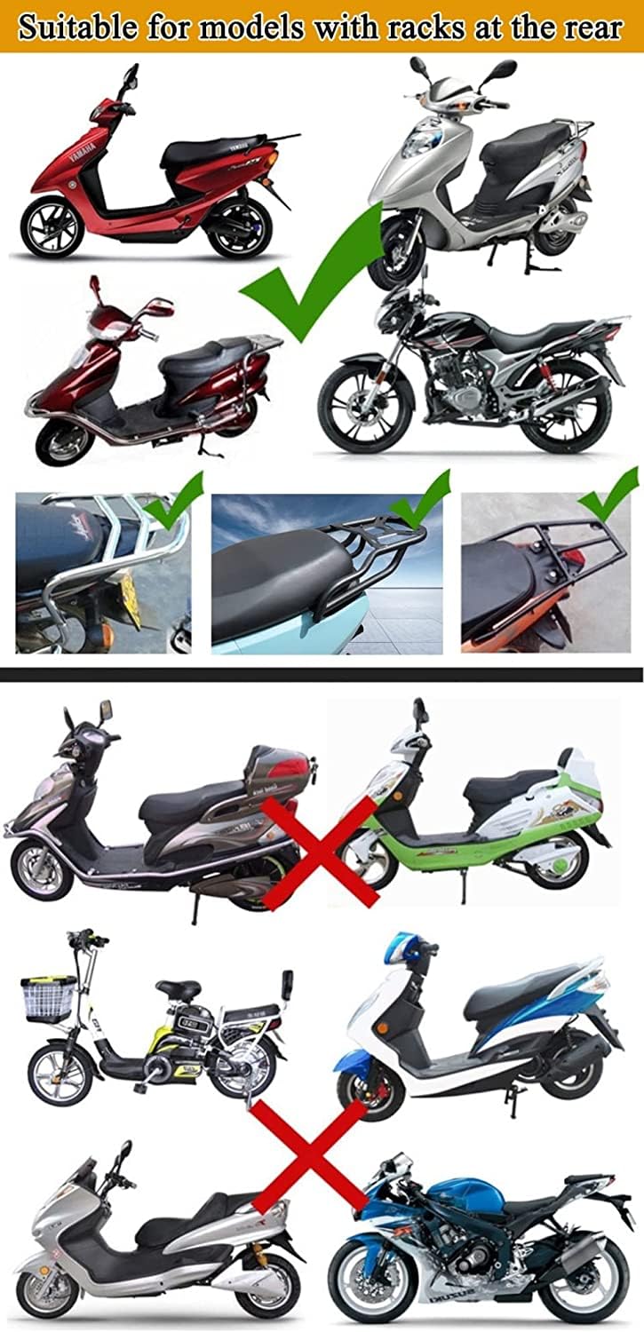 Baúl para Moto Maletero Scooter Impermeable Maleta De Transporte De Equipaje,Plata,28x30x24cm
