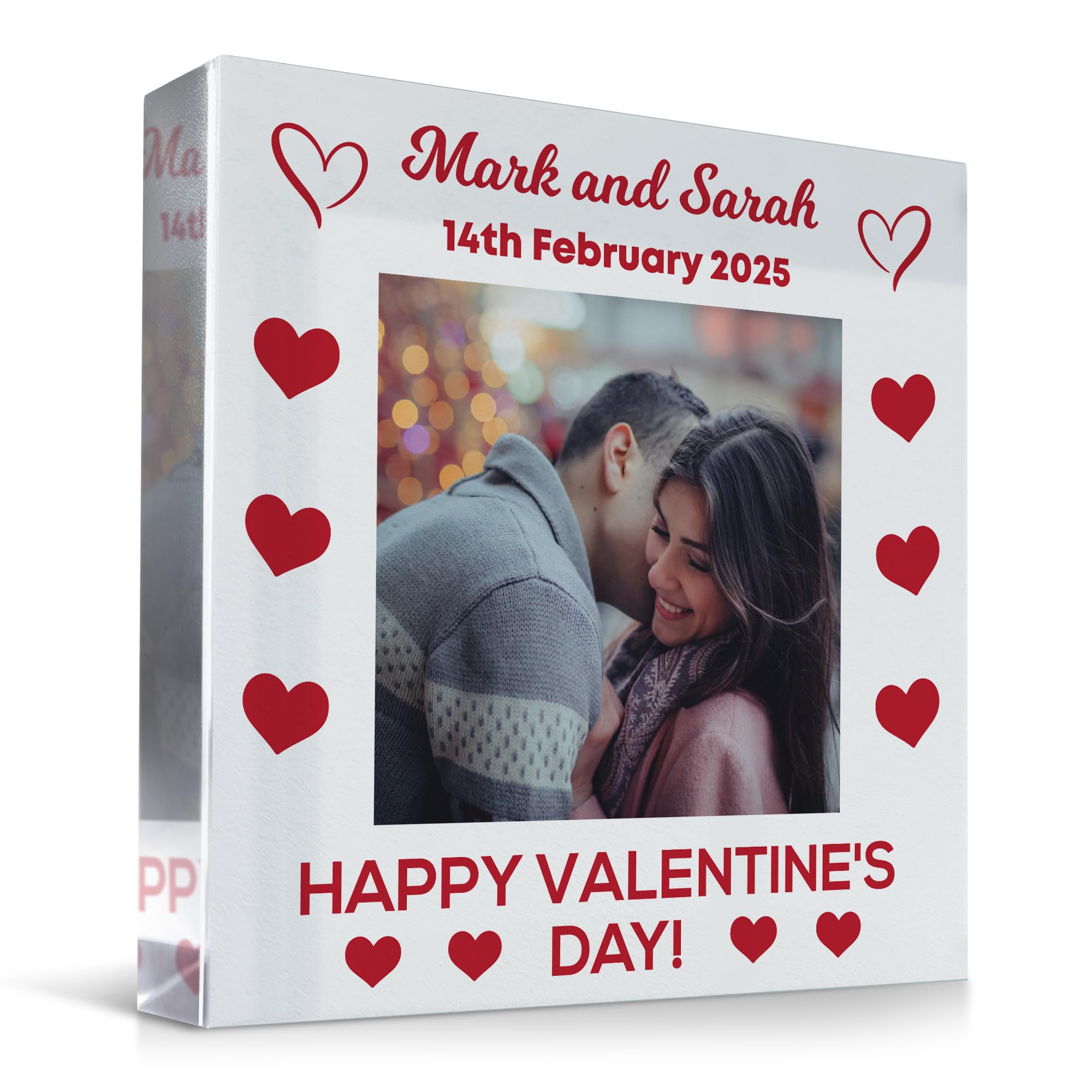 Red Ocean Happy Valentines Day Gift For Couple Personalised Boyfriend Gift Girlfriend Standing Plaque Valentines For Him Her Couple Gifts Romantic Keepsake