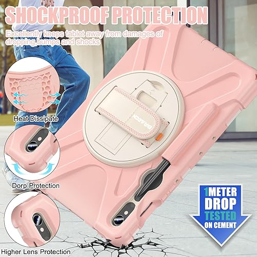 Miniatura 3 de BRAECNstock Funda para Samsung Galaxy Tab S9S8S7 de 11 pulgadas 202320222020, S9 FE de 10.9 pulgadas 2023, pestaña protectora a prueba de golpes