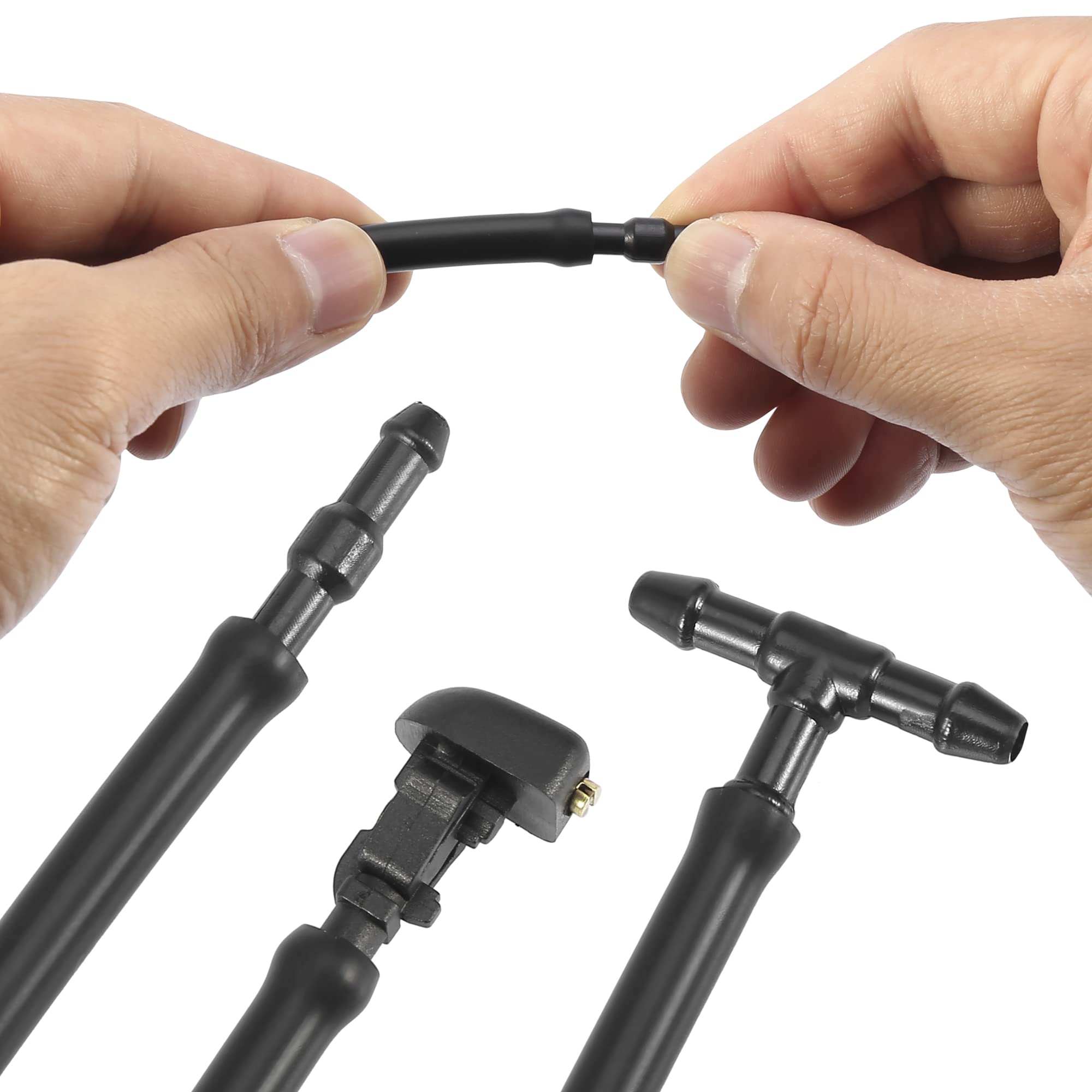 X AUTOHAUX Kit de buses de lave-glace avant pour Ford F-150 2,2 mètres avec 6 connecteurs remplace 3W7Z17603AA X AUTOHAUX Kit de buses de lave-glace avant pour Ford F-150 2,2 mètres avec 6 connecteurs remplace 3W7Z17603AA