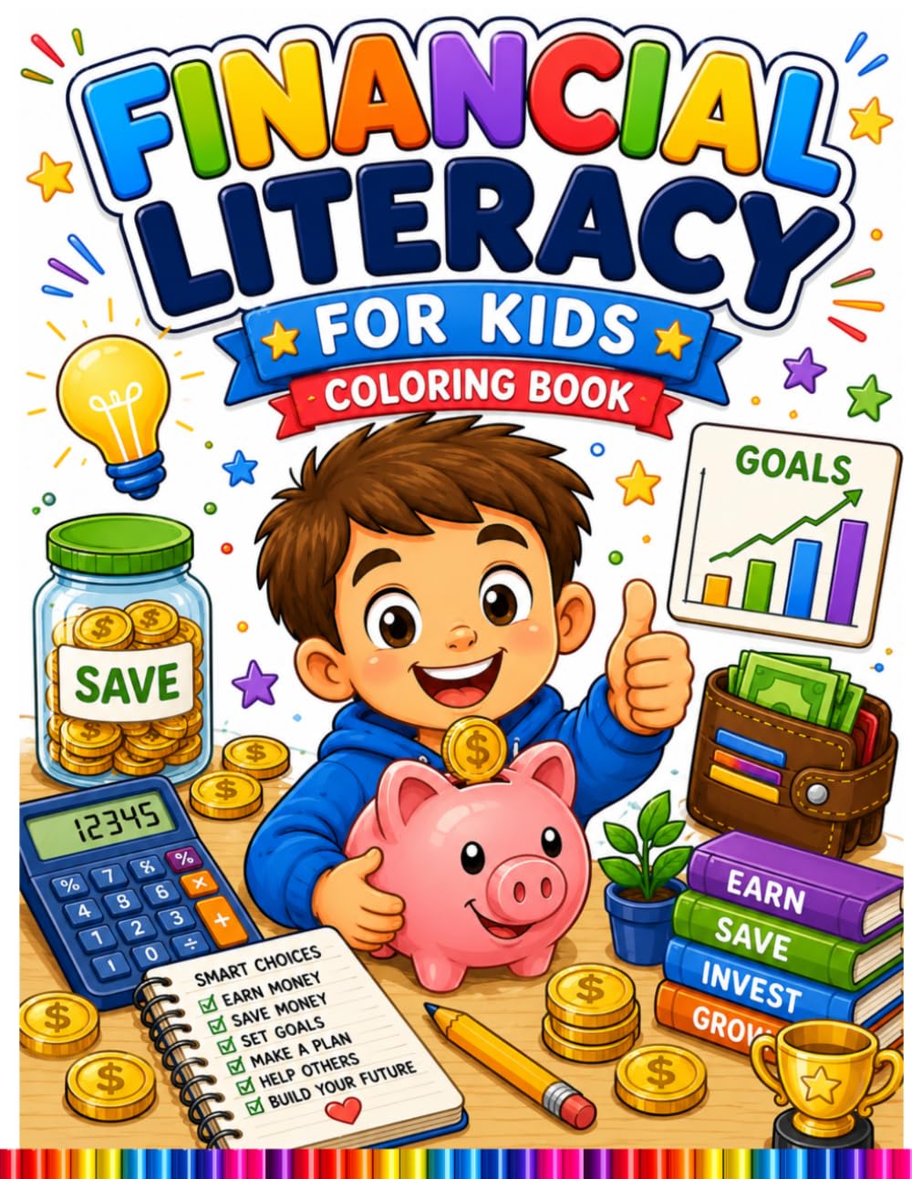 Financial Literacy for Kids: A Fun Coloring Book to Learn Saving, Earning, Smart Spending and Entrepreneurship