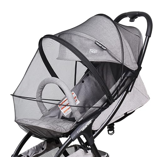Beberoad Love Mosquitera para cochecito transpirable cubierta de moisés cubierta de red de malla para moisésasiento de cochecunas (negro)