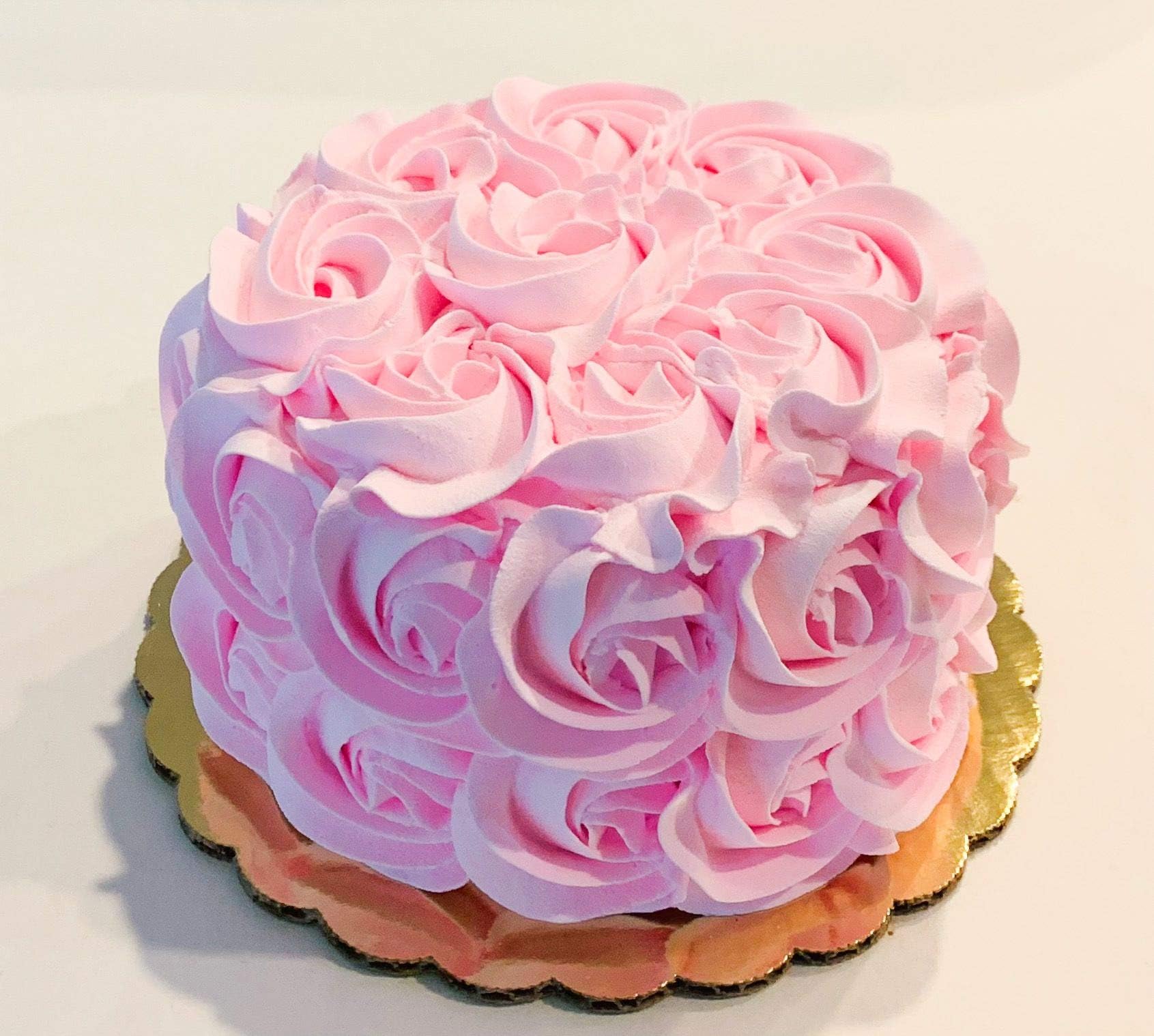 Fake Cake 6" Pretty Pink Rosette Cake Fake unedible Prop