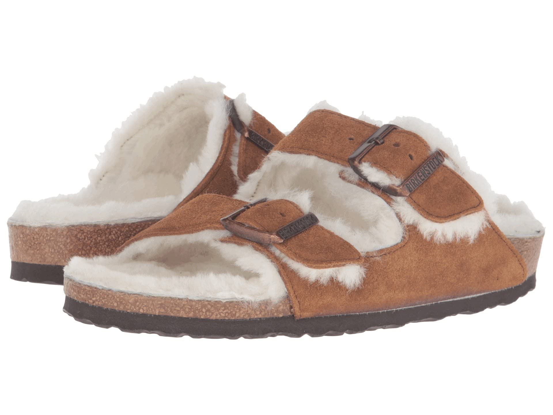 Birkenstock 1001128139 Arizona Shearling Mink/Be 39