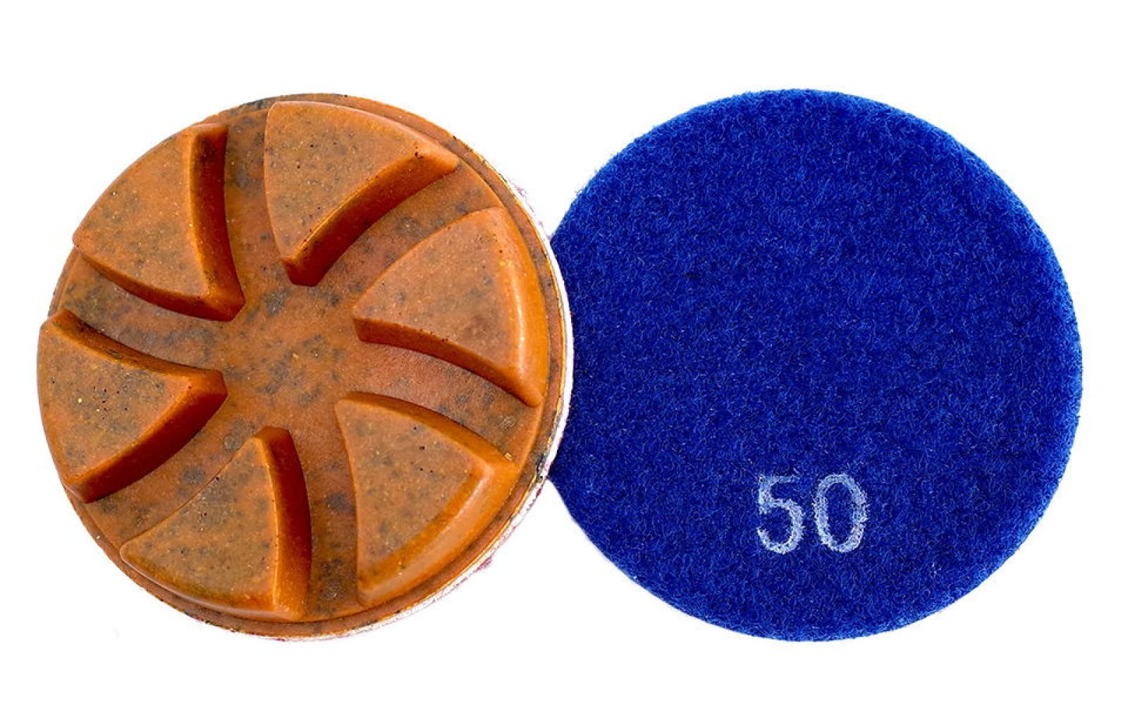 4 Unids/set Almohadilla De Pulido De Diamante De Enlace De Cobre Rígido Híbrido De 3 Pulgadas Para Suelo De Hormigón De Mármol De Granito Disco De Molienda Seco/húmedo,50