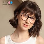 Firmoo Blue Light Blocking Glasses for Women/Men, Oversized Retro Round Frame Computer Glasses Anti Glare UV Protection