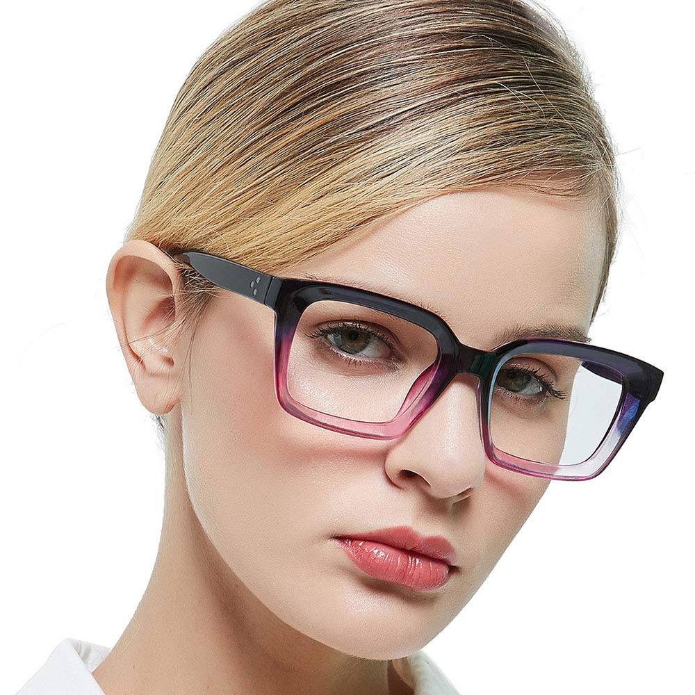 OCCI CHIARIReading Glasses for Women Large Ladies Readers Glasses Square Frame Glasses for Reading 1.0,1.25,1.5,1.75,2.0,2.25,2.5...
