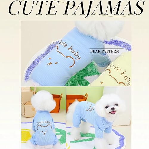 Miniatura 4 de Loyanyy Pijama de algodón para perro, suéter cálido para perro, lindo mameluco elástico para gatos, overol de invierno para niñas y niños, elegante