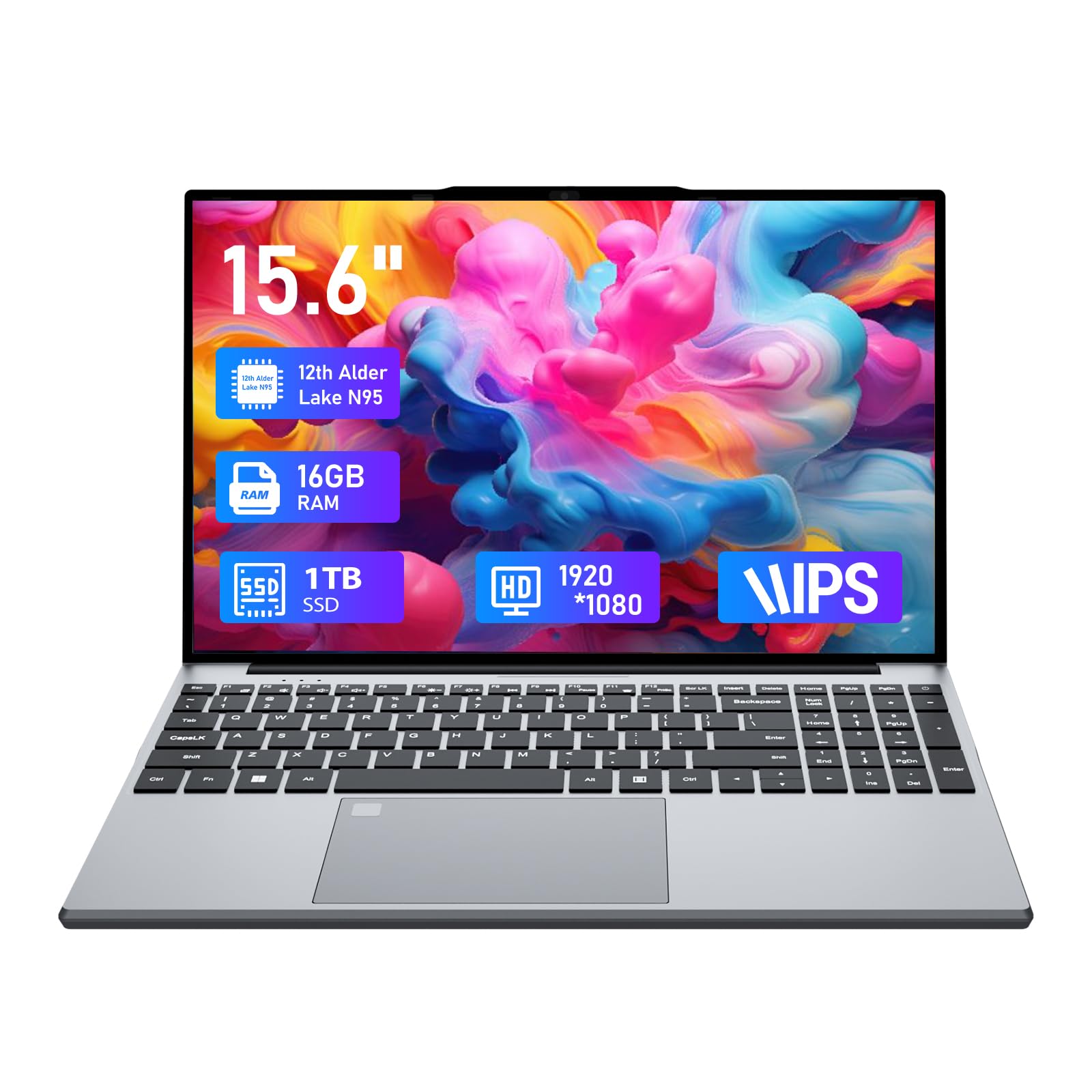 2025 Gaming Laptop,15.6 Inch Laptop Computer, Win 11 Pro Laptops N95 Processor (Up to 3.4GHz) 16GB 512GB SSD, Laptops Gamer 180 Angle Opening Backlit Keyboard Fingerprint Unlock FHD IPS 1920 * 1080