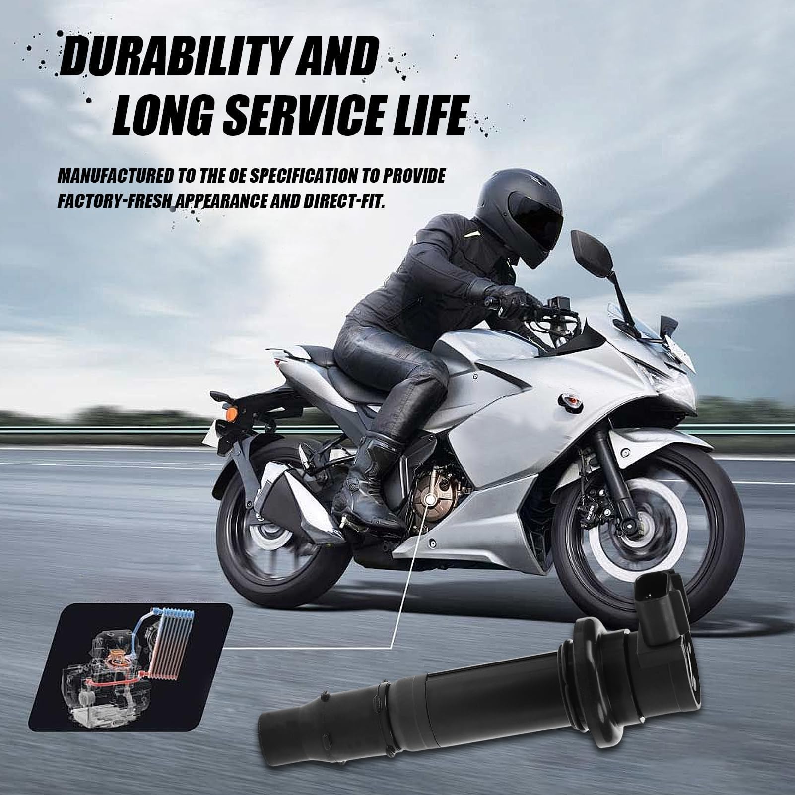 Bobina D'accensione F6T558 Per Yaha-ma 2006-2014 Vmax 1700 2009-2016 FZ1 2015 FZS1 2015 YZF-R1 2002-2006 R6 R6s 5VY-82310-00-00 5SL-8 2 310-00-00 4 Pezzi