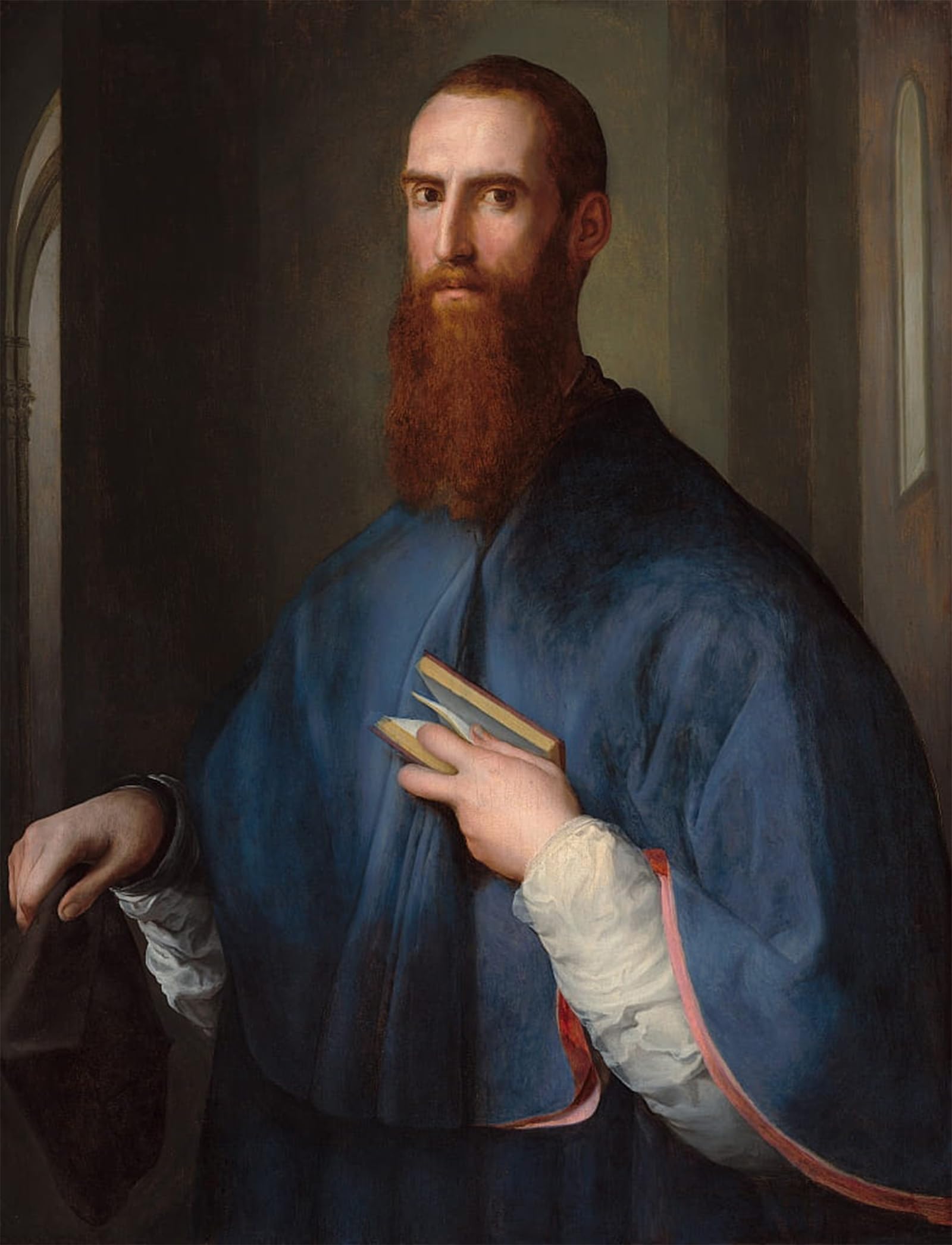 ARTXLXXBN Famous Painting Canvas Artwork Graffiti Print Monsignor Della Casa by Jacopo Pontormo Portrait Canvas Image for Home Decor 60x90cm