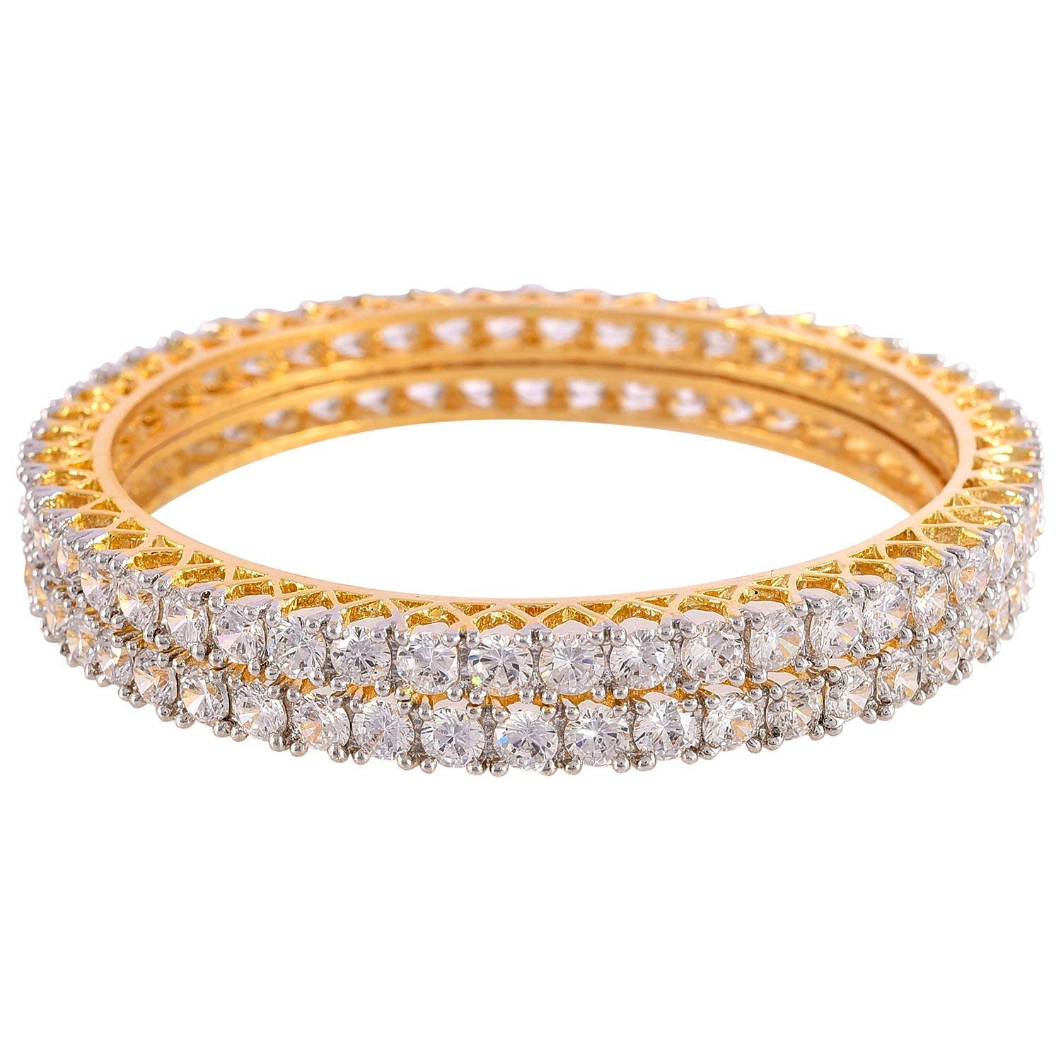 See full amazon price history chart for Runjhun Jewellery CZ/AD Studded Gold Plated Traditional American Diamond Kada Bangles for Women/Girls White (2.6) Set of 2 Bangles Runjhun Jewellery CZ/AD Studded Gold Plated Traditional American Diamond Kada Bangles for Women/Girls White (2.6) Set of 2 Bangles (B07VFKRS8Z) Amazon Price History, Amazon Price Tracker