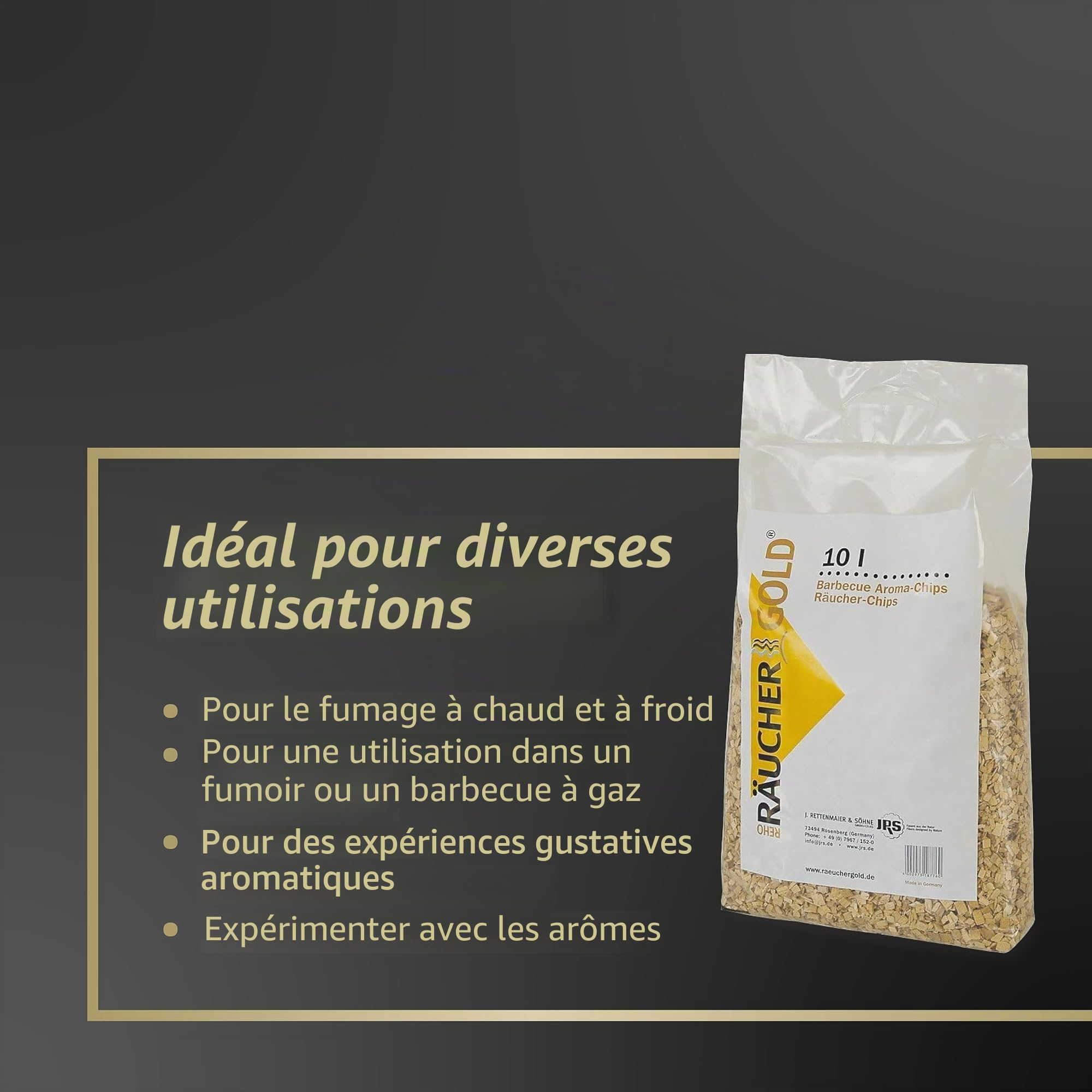Räuchergold 10 litres de copeaux aromatiques pour barbecue – Copeaux de fumage en bois de hêtre