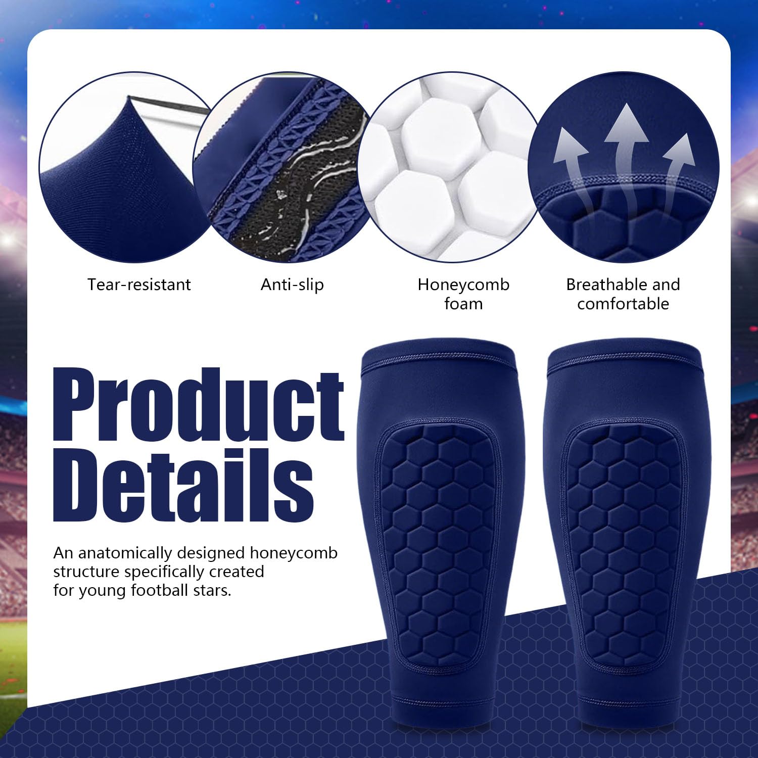 Shin Guard Protezioni Shin Defender - Parastinchi Per Bambini Con