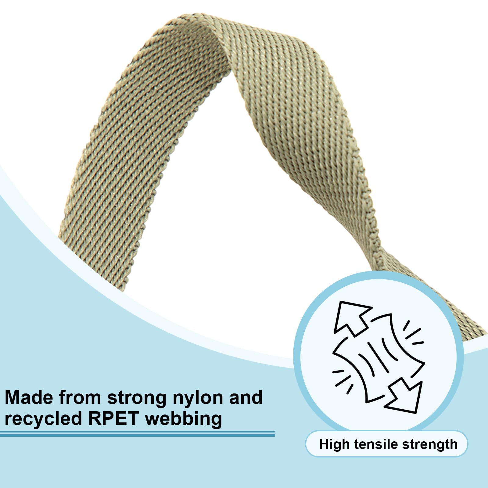 H-Style Harnais pour chien anti-traction, anti-étranglement en nylon avec clips avant et arrière et 4 boucles réglables jusqu'à 35 kg (marron, L)