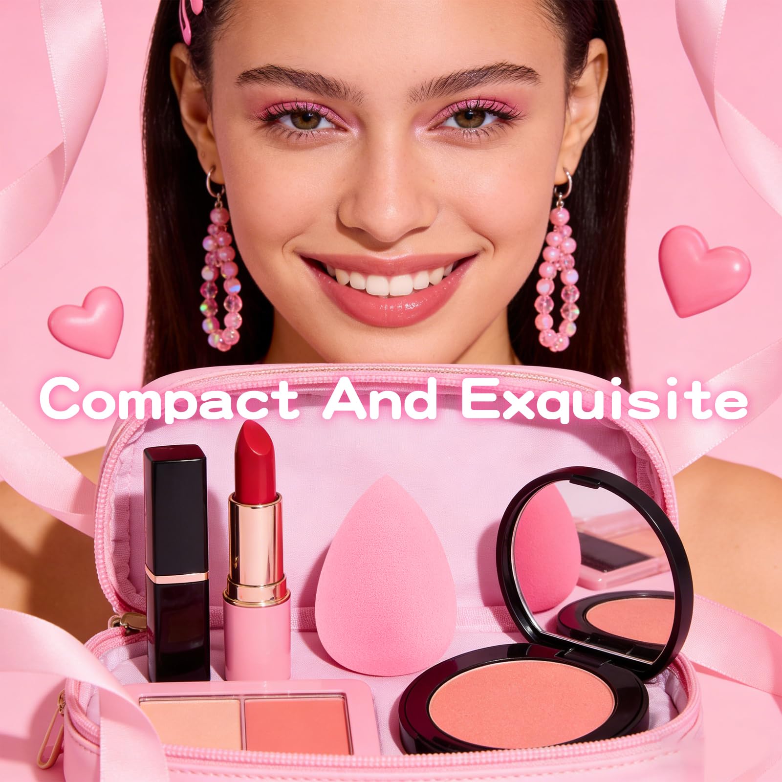 Make-up-Schwämme-Set, latexfrei, weich und wiederverwendbar, für Nass-/Trockenanwendung, Puderquaste für Grundierung und Concealer, waschbare Make-up-Schwämme, 15-teilig