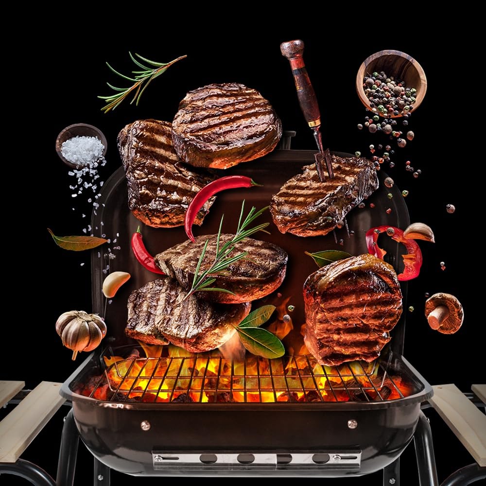 MalTec grill na węgiel drzewny + dmuchawa, grill kempingowy, grill piknikowy, grill na kółkach, do ogrodu, na kemping, taras