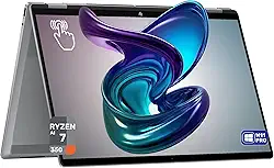 HP OmniBook X Flip 2 em 1 Copilot+ Laptop, AMD Ryzen AI 7-350, 24 GB LPDDR5x RAM, 2 TB PCIe SSD, 16 polegadas 2K (1920 x 1200) Touchscreen, AMD Radeon 860M, teclado retroiluminado, W11 Pro, Meteor