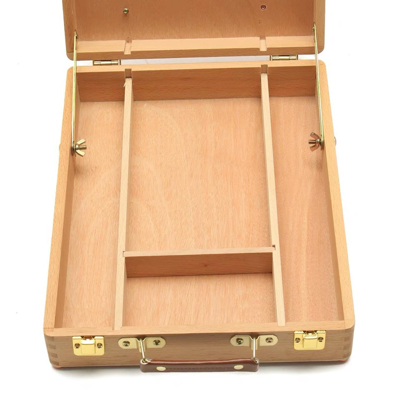 Ailan Boîte de rangement pour matériel d'art : chevalet pour les amateurs de peinture à la recherche d'un rangement durable avec un espace intérieur. Chevalet table en bois réglable pour le