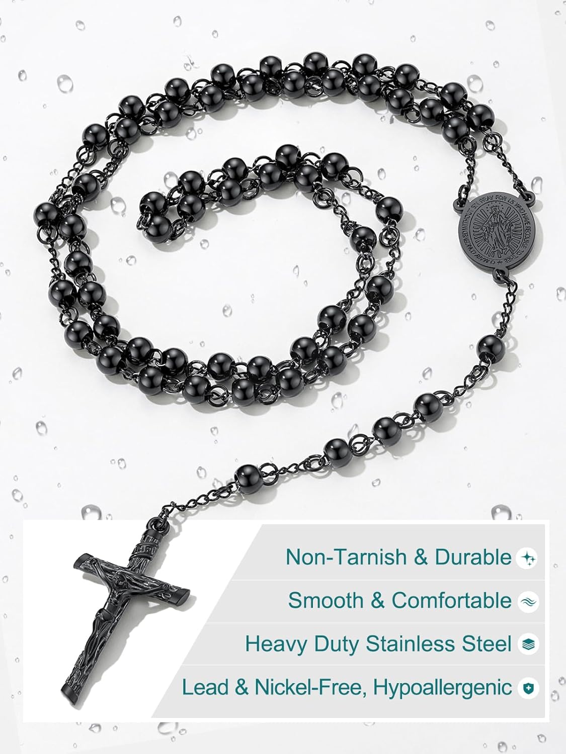 Supcare Rosary for Men Women Catholic Necklace Rosary Beads,Customized (with Gift Packing)
