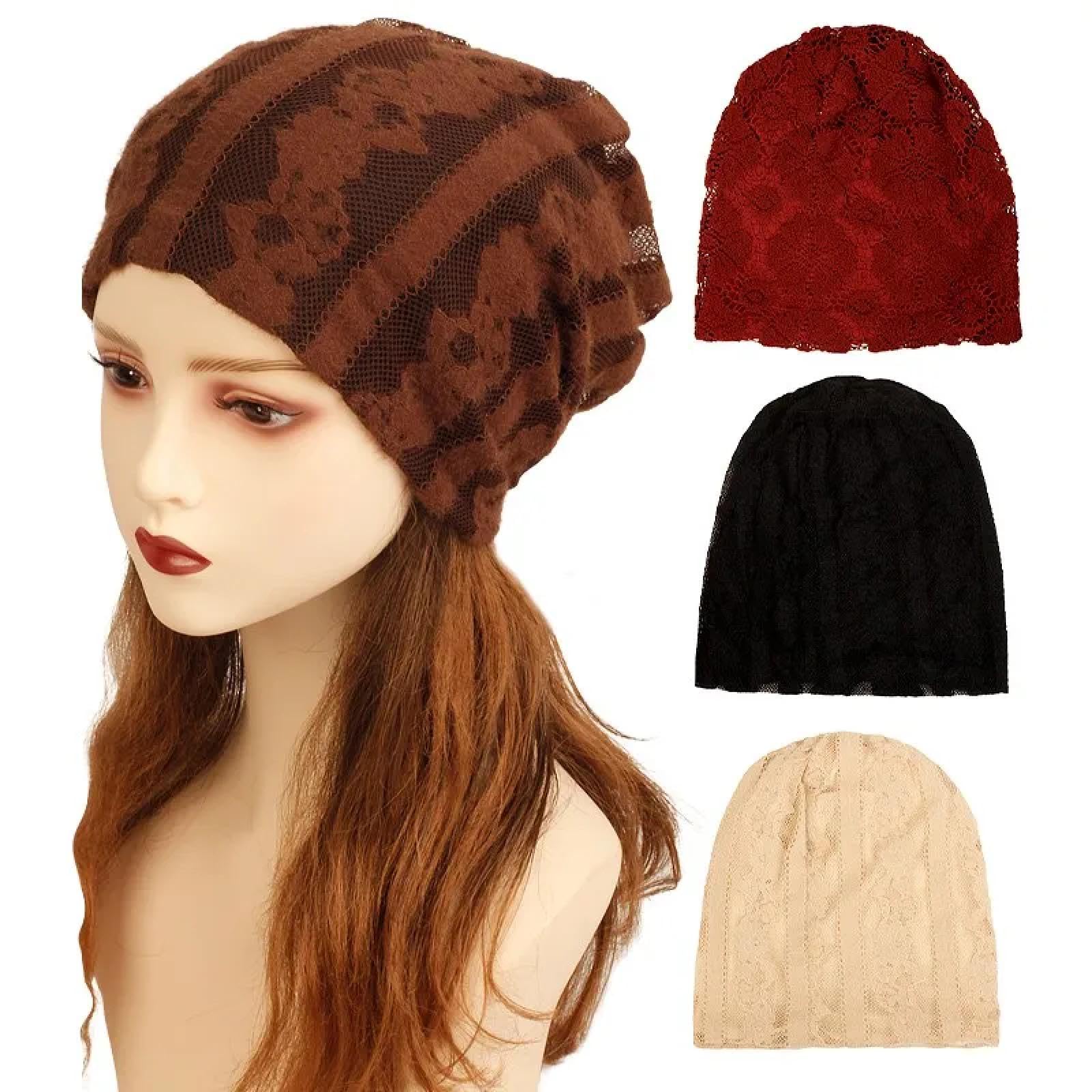 Casquettes Bonnets Chapeaux Bonnet Femmes Chapeau Fleur Chaud Bonnets Casual Doux Écharpe Double Adulte Chapeaux