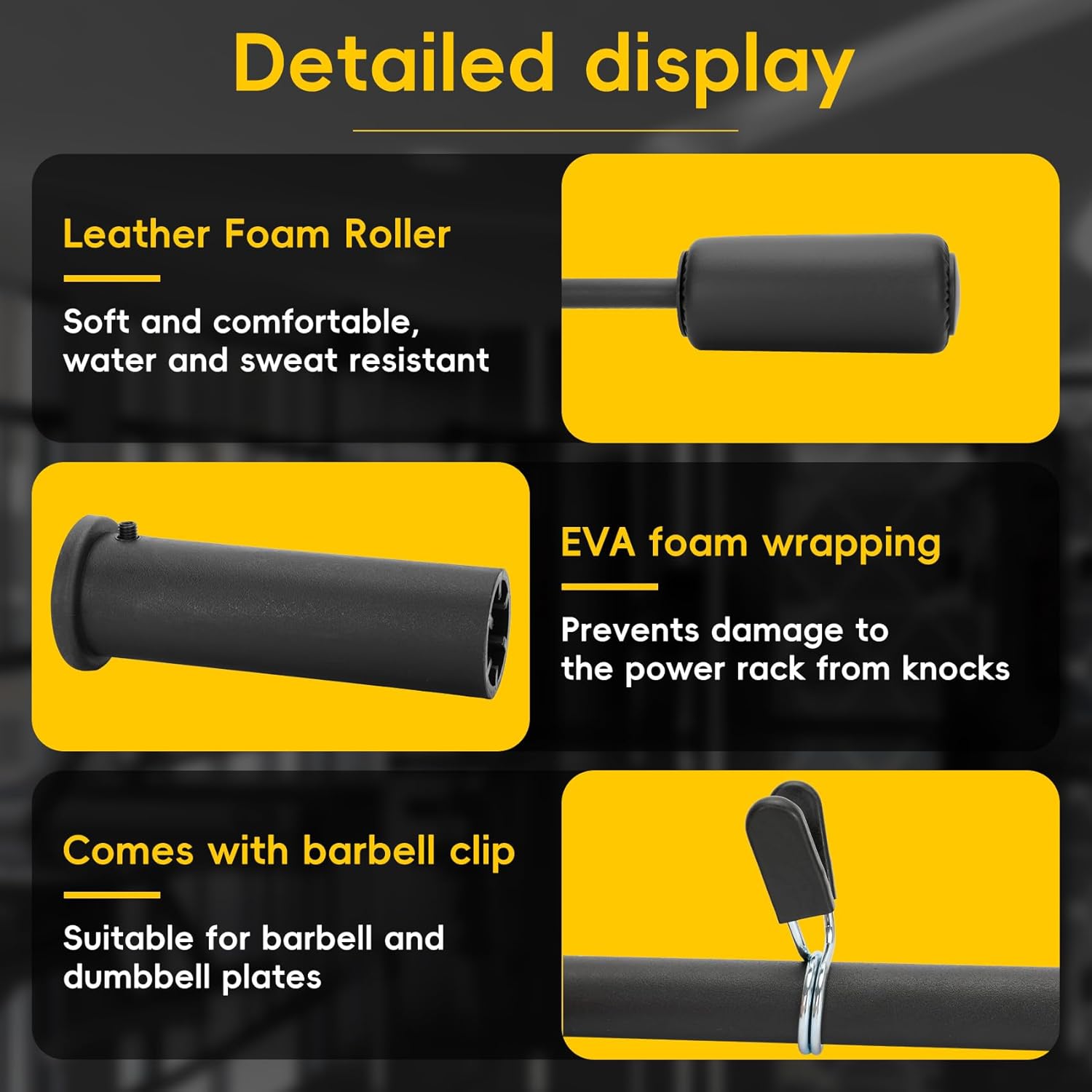 MARGAR Neck Trainer for Power Rack, 4-Way Neck Machine Attachment for 2x2 Cage, Neck Strengthener for BJJ, MMA & Football, Plate Loaded Neck Workout Equipment, 110LB Capacity