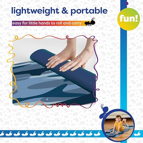 Miniatura 6 de Antsy Pants Tapete de yoga para niños, tapete de yoga para niños, esterillas de yoga para entrenamiento en casa, esterilla de yoga de viaje,