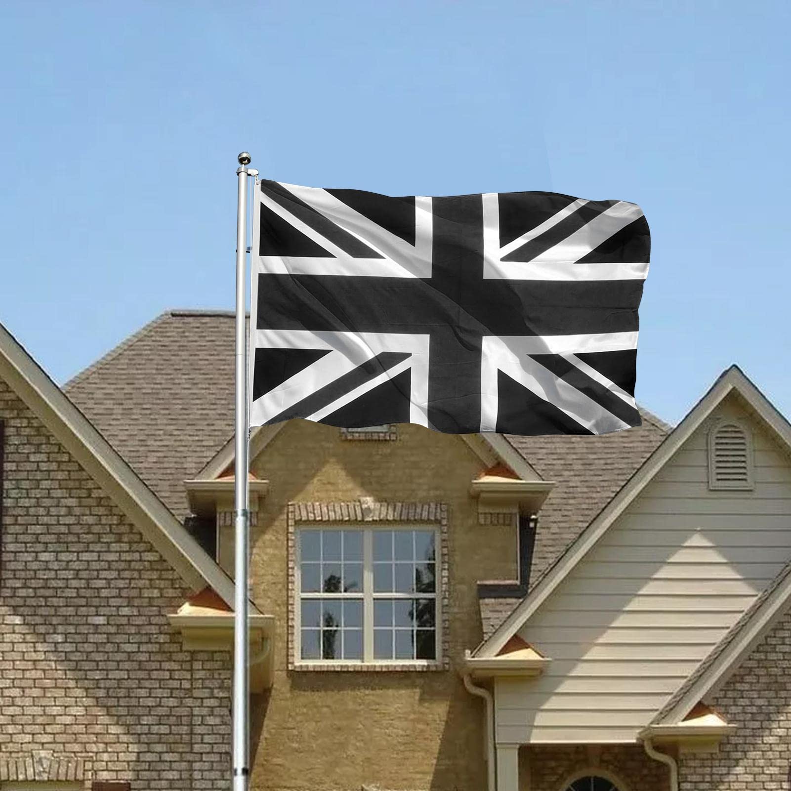 5pcs Black UK Flag, 90 x 150cm Union Jack Flag Mourning the Queen