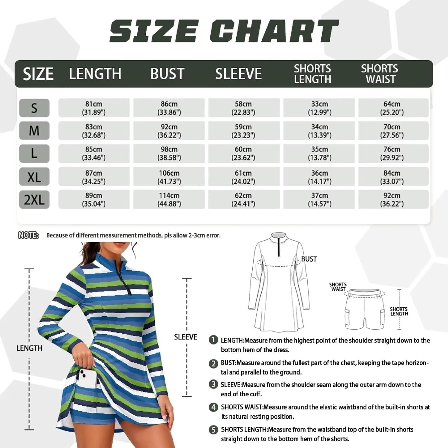 COEQINE Women's Tennis Dress Athletic with Shorts and Pockets,Blue Green