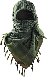 Luxns Military Shemagh Tactical Desert Scarf / 100% Cotton Keffiyeh Scarf Wrap for Men And Women