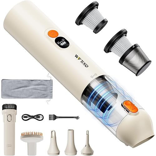 OXILAM Car Vacuum Handheld Vacuum Portable Cordless-14000PA High Power, Blow & Suction 2 in 1, Up to 30 Mins Runtime, Small Vacuum Cleaner for Home, Pet, Car, Office, Ideal Gifts for Men & Women