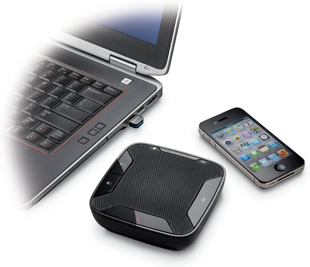 Nеw Arrіvаlѕ Plantronics Calisto 620 Bluetooth Speakerphone - Retail Packaging - Black (Renewed)