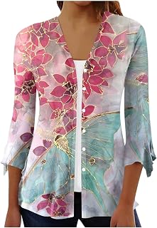 BFTHWY Workout Tank Tops,Bowling Summer Tops Women Soft Open-Front Encanto Three Quarter Sleev Printing Fitted Collarless Shirts Women Going Out Tops for WomenSweatshirt for Women