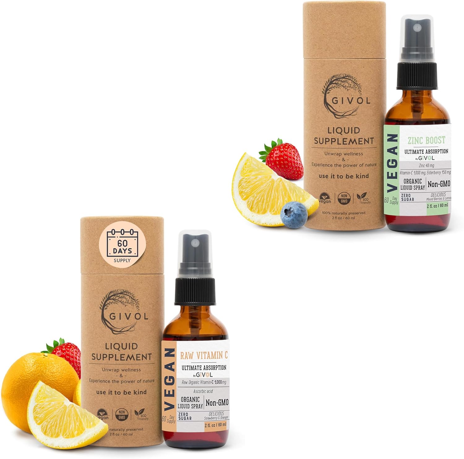 Vitamin C Extra Strength Spray Mist: Daily Absorption Liquid Extract and Organic ZINC Boost Mist 40 g (Extra Strength) - Vegan Liquid Spray for Kids and Adults - Easy Absorption - Non-GMO