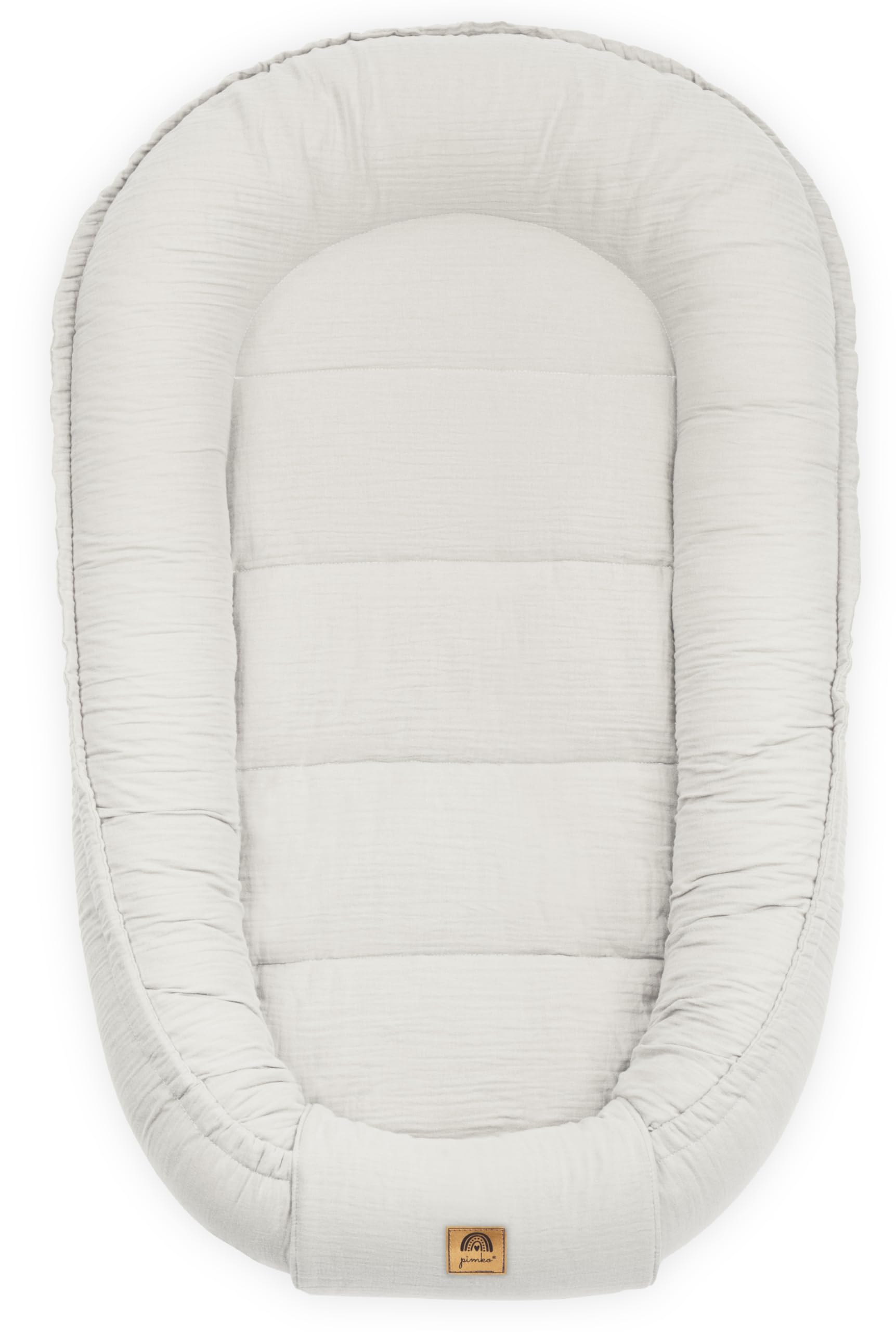 PIMKO Nido per Neonato Riduttore lettino per neonati Culla 60 x 90 cm mussola di cotone, colore: bianco