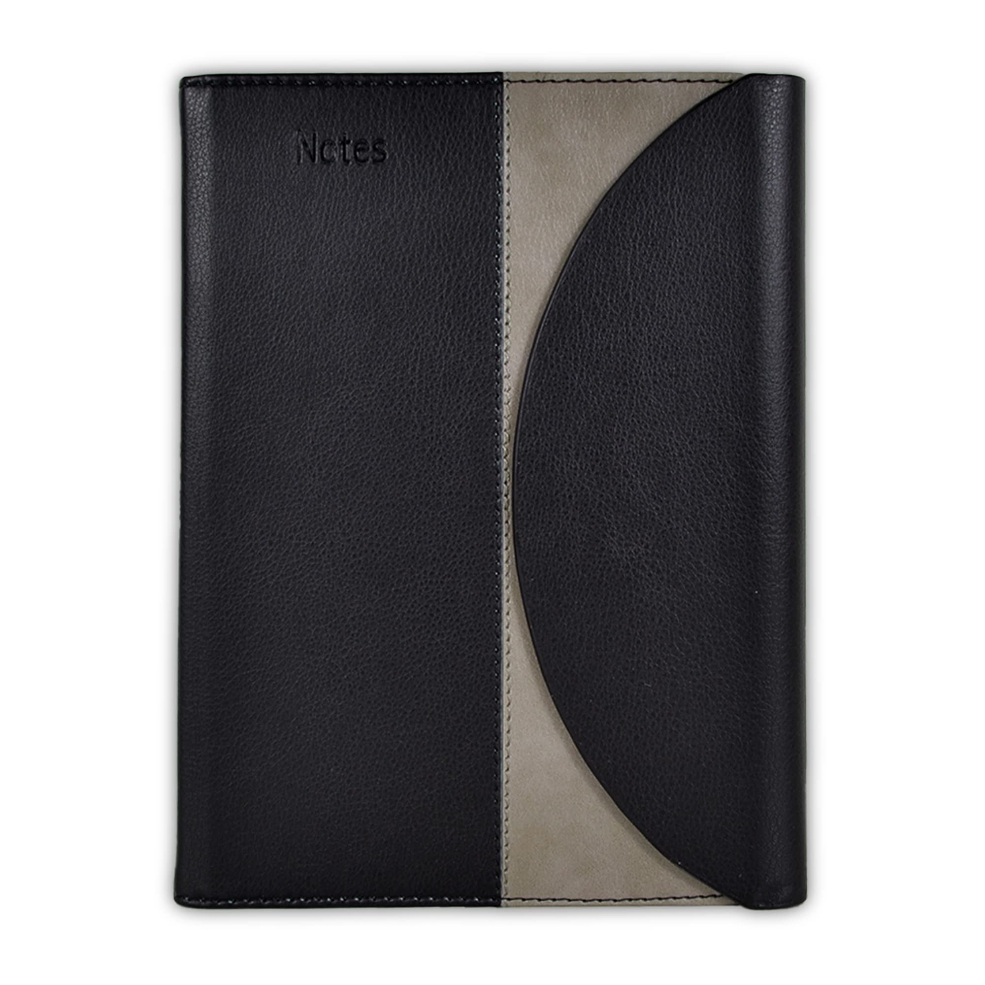 Plan.A.Day Office Diary Luxury Notebook for Men & Women - 288 Pages 90 gsm Thick Paper Planner | Vegan Leather Hardcover Writing journals A5 Ruled Personal Diary with Pen Loop for Work, School- Black