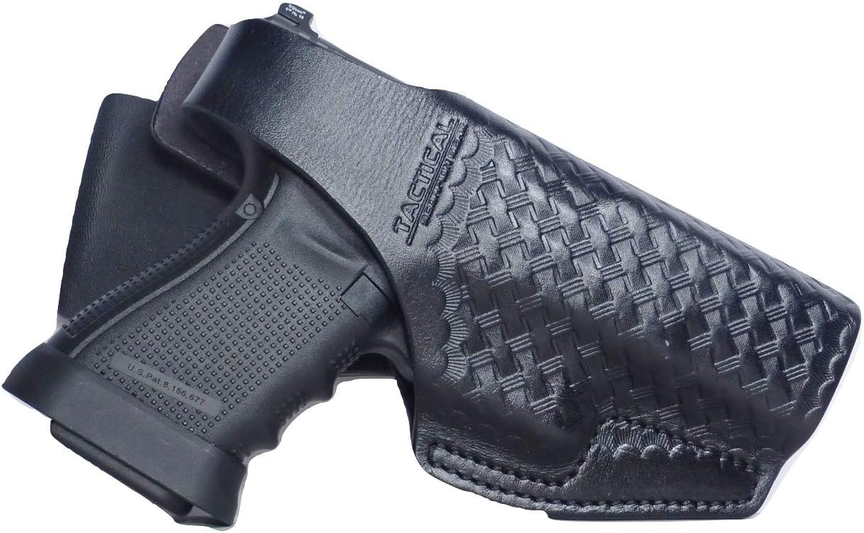 Tactical Scorpion Gear Leather Thumb Break Basketweave Duty Holster: fits Glock 19 23 32