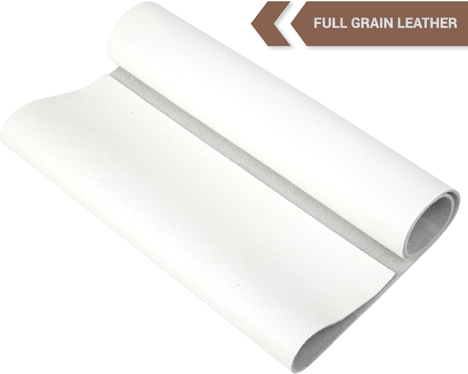 Shkira 24''X12'' Genuine White Dotted Leather Sheets for Hobby Workshops - Tooling Square - 2.0MM Thick Genuine Top Full Grain Oil Tan - Thick Leather Pieces