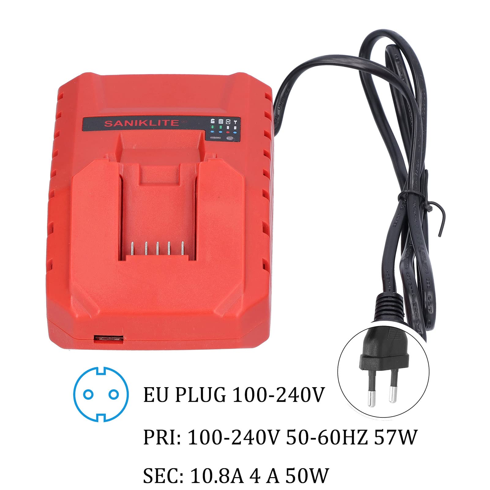 Nuova Sostituzione per il Caricabatterie Hilt 12V C4/12-50 (2076996) 100-240V, Accessori per Utensili Elettrici di Ricambio per Caricabatterie