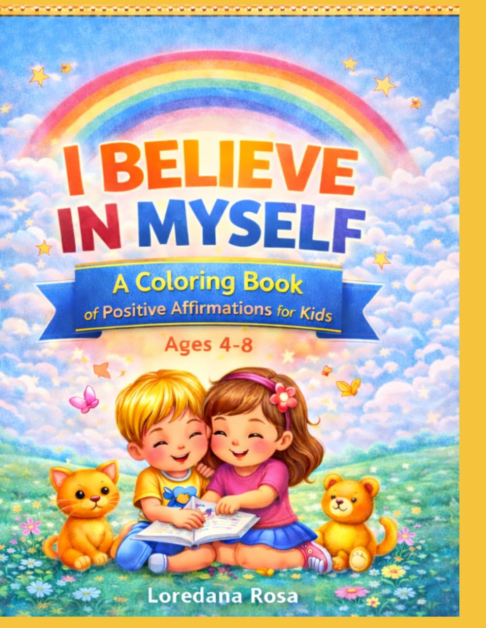 I Believe in Myself: Positive Affirmations Coloring Book for Kids Ages 4-8: Easy and Fun Coloring Pages with Cute Animals to Build Confidence and Self-Esteem for Boys and Girls