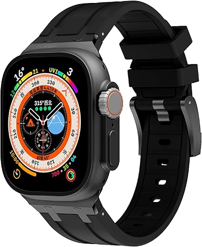 Miniatura 1 de VeveXiao Correa resistente de diseñador de lujo compatible con Apple Watch UltraUltra2, correa de repuesto impermeable para iWatch Series 9, 8, 7,
